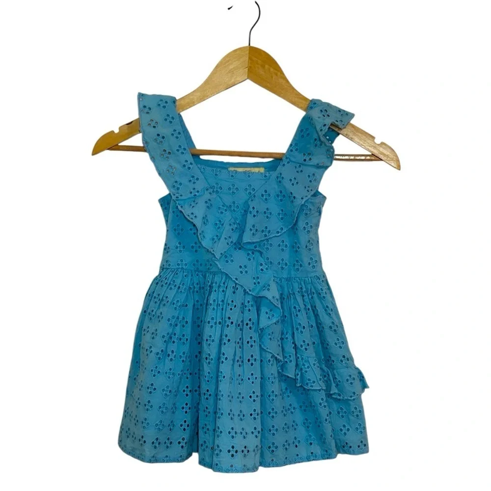 Sweet Magnolia Girls Blue Eyelet Dress, 3T